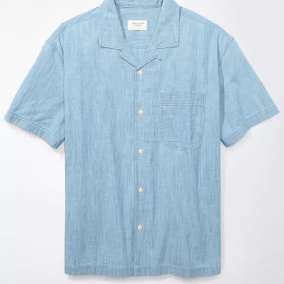 American Eagle Outfitters Chambray Button Up Shirt, NWT - Picture 1 of 6